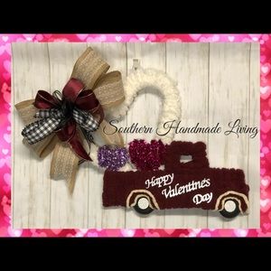 Valentines Truck Heart Wreath